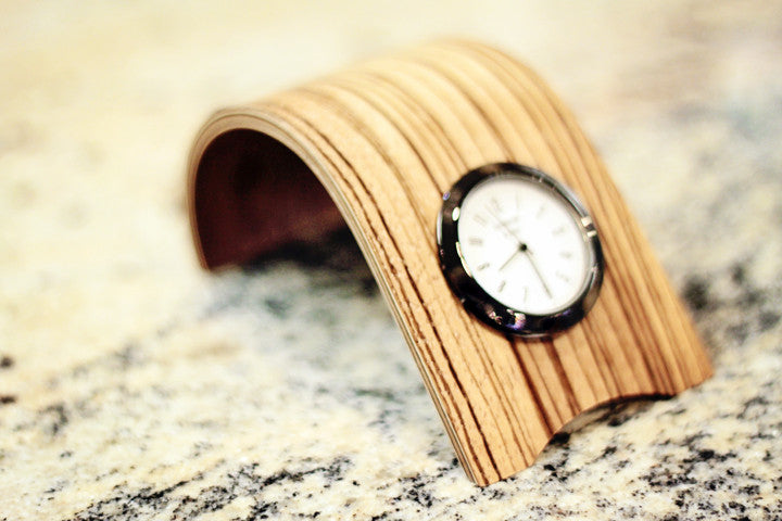 "Ribbon" Wood Mantle Clock 2